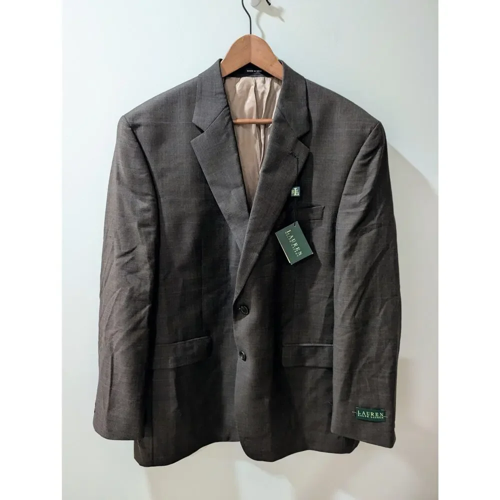 Lauren Ralph Lauren Brown Wool Men's Blazer Jacket NWT